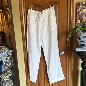 Women’s Athleta Cabo Linen Wide Leg Pants, size 14T